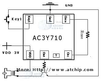 警報聲音效報警器芯片接線圖