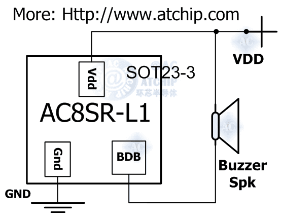 生日快樂單音片參考電路圖(襯底接VDD