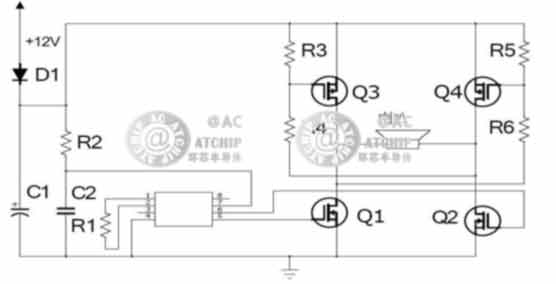 警報(bào)聲音效報(bào)警器芯片接線圖
